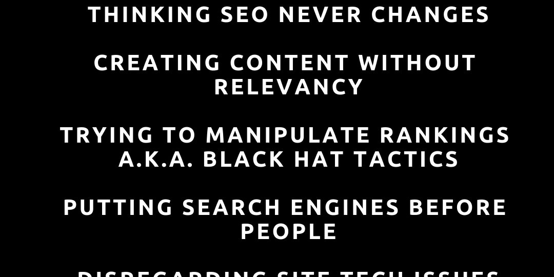 Things To Avoid In SEO