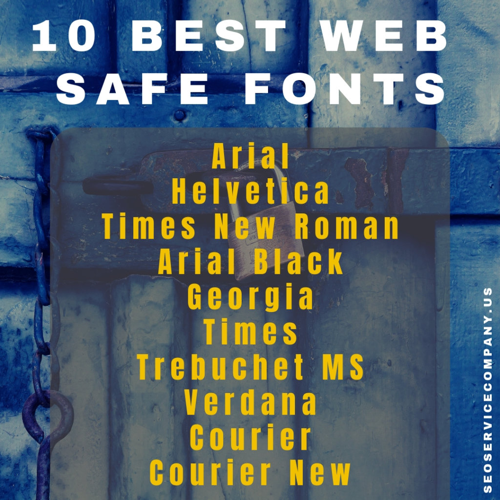 10 Best Web Safe Fonts | TGR SEO Company